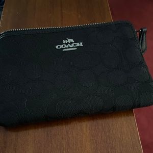 New- Coach black wristlet